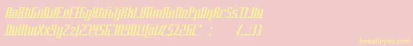 PlatformEightConnection Font – Yellow Fonts on Pink Background