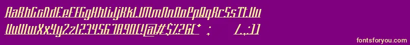 PlatformEightConnection Font – Yellow Fonts on Purple Background
