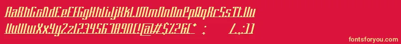 PlatformEightConnection Font – Yellow Fonts on Red Background