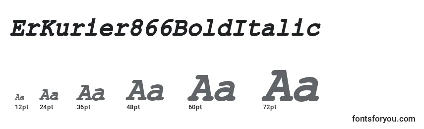 ErKurier866BoldItalic Font Sizes