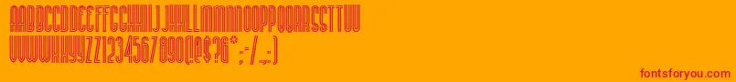 Buenan Font – Red Fonts on Orange Background