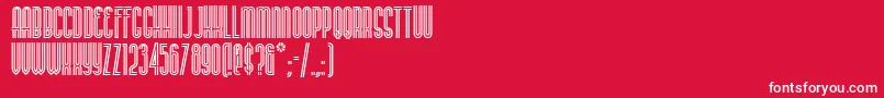 Fonte Buenan – fontes brancas em um fundo vermelho