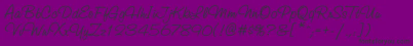 Studioscriptctt-Schriftart – Schwarze Schriften auf violettem Hintergrund