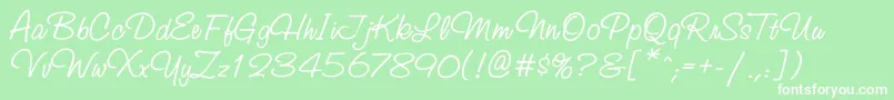 Studioscriptctt Font – White Fonts on Green Background