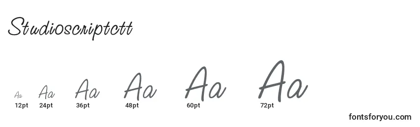 Studioscriptctt Font Sizes