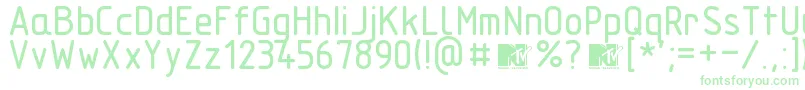 Technicznapomocround Font – Green Fonts on White Background