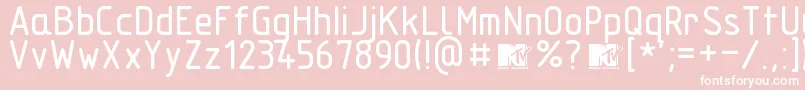 Technicznapomocround Font – White Fonts on Pink Background