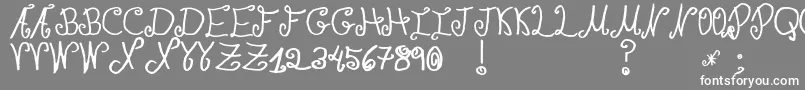 JmhPaulaSm Font – White Fonts on Gray Background