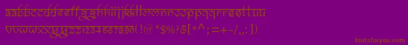 Bitlingravish-fontti – ruskeat fontit violetilla taustalla