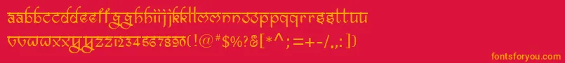 fuente Bitlingravish – Fuentes Naranjas Sobre Fondo Rojo