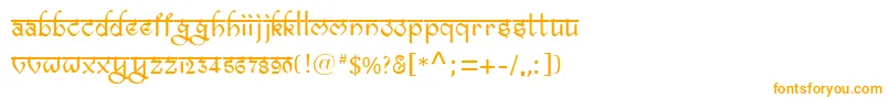 Bitlingravish-Schriftart – Orangefarbene Schriften