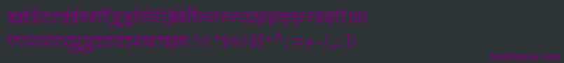 Czcionka Bitlingravish – fioletowe czcionki na czarnym tle