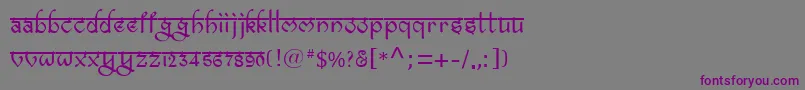 Bitlingravish-Schriftart – Violette Schriften auf grauem Hintergrund