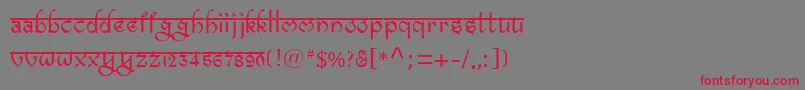 Bitlingravish Font – Red Fonts on Gray Background