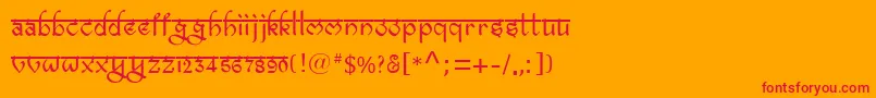 Bitlingravish Font – Red Fonts on Orange Background