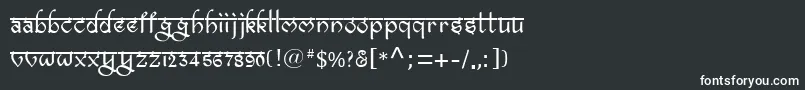 Bitlingravish-fontti – valkoiset fontit mustalla taustalla