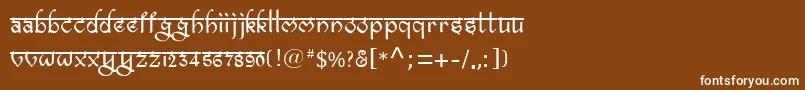 フォントBitlingravish – 茶色の背景に白い文字