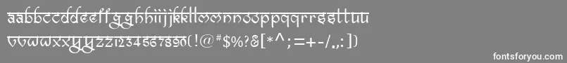 Bitlingravish-fontti – valkoiset fontit harmaalla taustalla