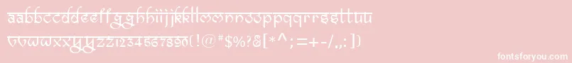 Bitlingravish Font – White Fonts on Pink Background