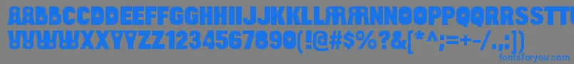 BulltoadsunshineRegular Font – Blue Fonts on Gray Background