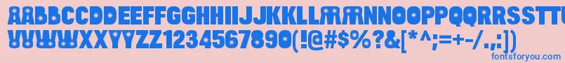 BulltoadsunshineRegular Font – Blue Fonts on Pink Background