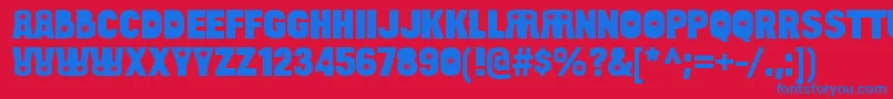 More about BulltoadsunshineRegular Font BulltoadsunshineRegular Font – Blue Fonts on Red Background