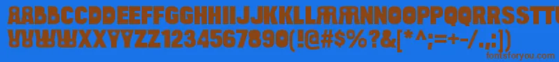 BulltoadsunshineRegular Font – Brown Fonts on Blue Background