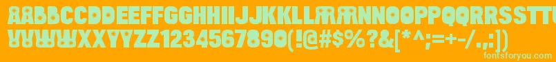 BulltoadsunshineRegular Font – Green Fonts on Orange Background