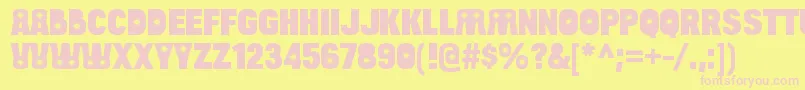 BulltoadsunshineRegular Font – Pink Fonts on Yellow Background