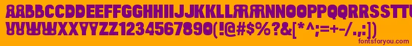 BulltoadsunshineRegular Font – Purple Fonts on Orange Background