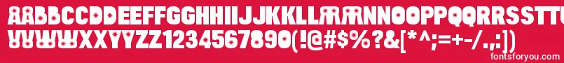 BulltoadsunshineRegular Font – White Fonts on Red Background