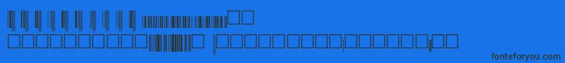 V200017 Font – Black Fonts on Blue Background