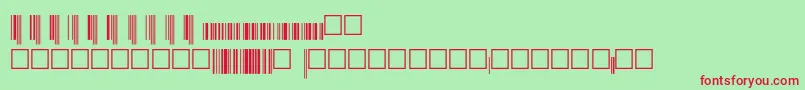 V200017 Font – Red Fonts on Green Background