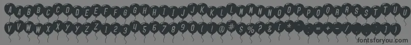 SfBalloonsItalic Font – Black Fonts on Gray Background