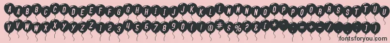 SfBalloonsItalic Font – Black Fonts on Pink Background
