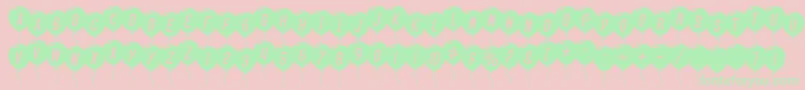 SfBalloonsItalic Font – Green Fonts on Pink Background