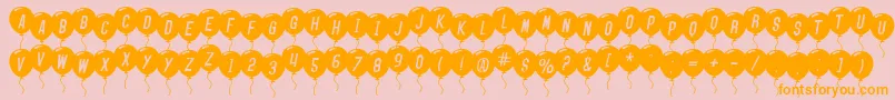SfBalloonsItalic Font – Orange Fonts on Pink Background