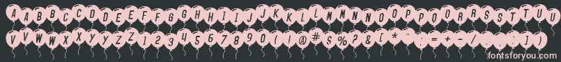 SfBalloonsItalic Font – Pink Fonts on Black Background