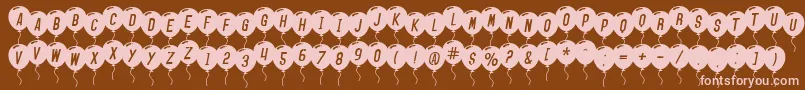 SfBalloonsItalic Font – Pink Fonts on Brown Background