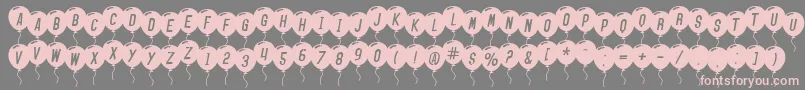 SfBalloonsItalic Font – Pink Fonts on Gray Background