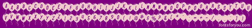SfBalloonsItalic Font – Pink Fonts on Purple Background