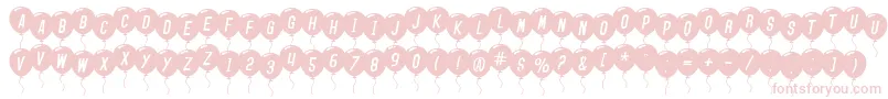 SfBalloonsItalic Font – Pink Fonts on White Background