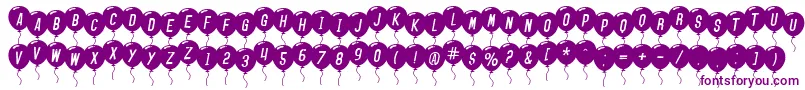 SfBalloonsItalic Font – Purple Fonts on White Background