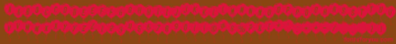 SfBalloonsItalic Font – Red Fonts on Brown Background