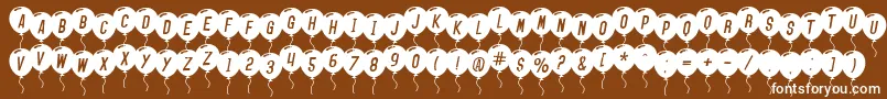 SfBalloonsItalic Font – White Fonts on Brown Background
