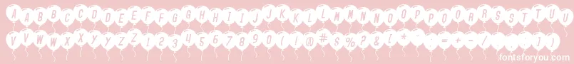 SfBalloonsItalic Font – White Fonts on Pink Background