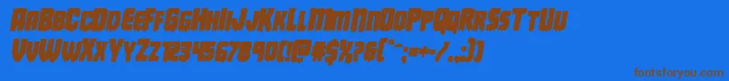 Deathbloodboldital Font – Brown Fonts on Blue Background