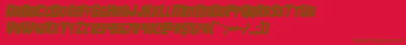 Deathbloodboldital Font – Brown Fonts on Red Background