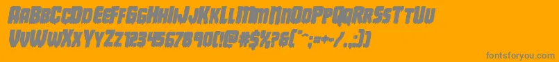 Deathbloodboldital Font – Gray Fonts on Orange Background