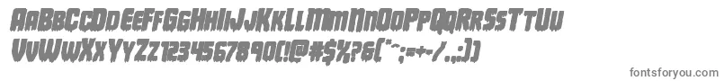 Deathbloodboldital-fontti – harmaat kirjasimet valkoisella taustalla